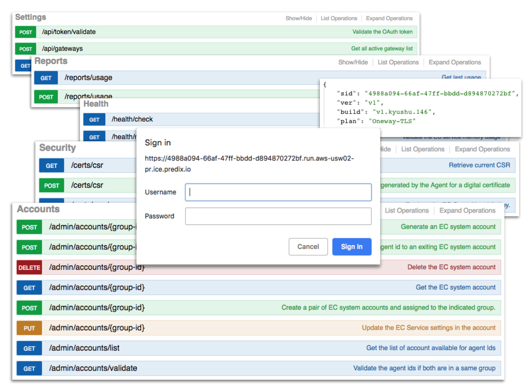 EC Service APIs